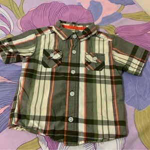 NWOT Carter’s Baby Button- Down Plaid Shirt